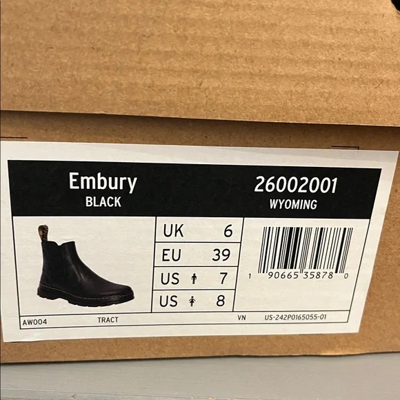 Dr. Martens Black Leather Ankle Boots Wyoming - Picture 2 of 8